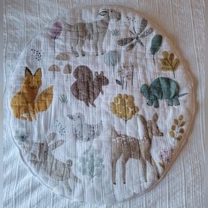 Pottery Barn Kids Dakota Woodland Muslin Travel Play Mat